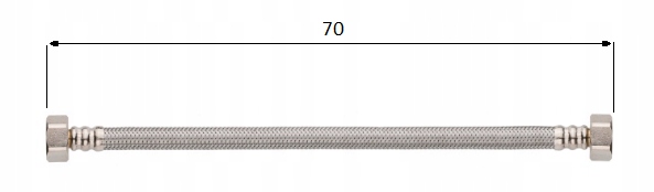 WĘŻYK W OPLOCIE WW 1/2'' 70 CM Długość 70 cm