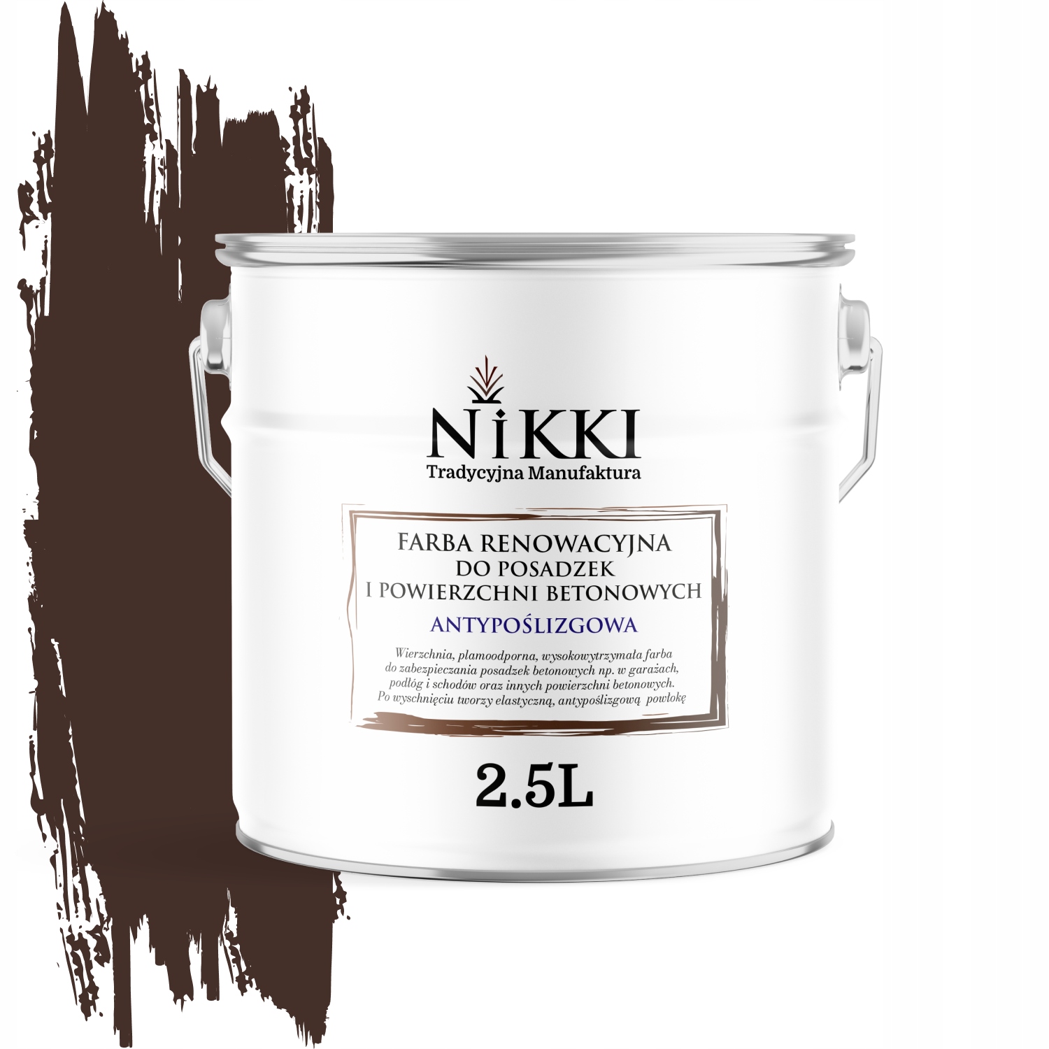 Renovačná Farba Na Podlahy Protišmyková Čokoládová Hnedá Ral 8017 2,5 L