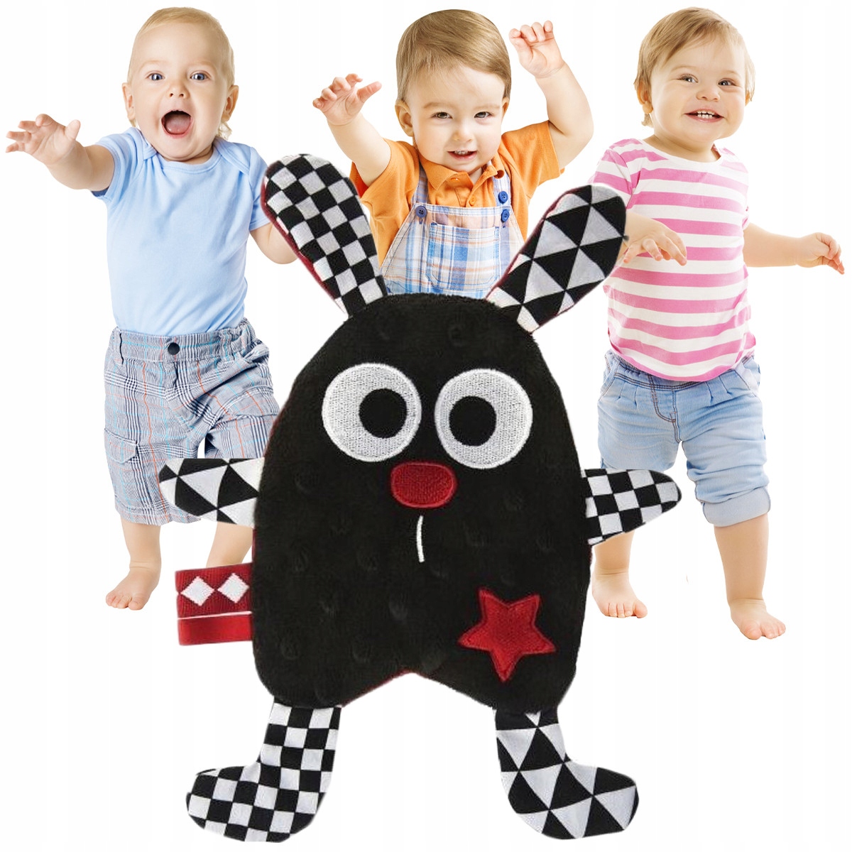 

Zabawka Sensoryczna Montessori Szeleścik Czarny