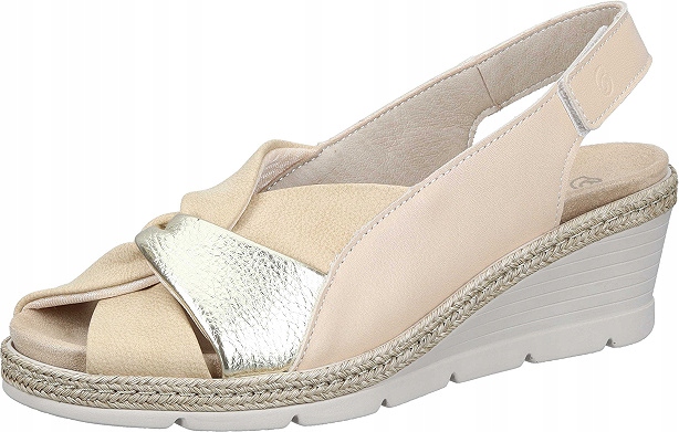 Suave Comfortable Dámské Kožené Sandály S Výsuvnou Vložkou 710298-08, velikost 42