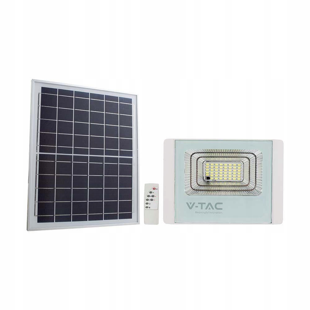 Solárny halogénový Led reflektor 20 W s diaľkovým ovládaním, neutrálne biele svetlo V-tac