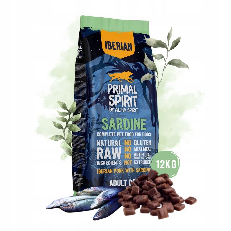 Levně Primal Spirit Iberian Sardine krmivo pro psa Vepřové Sardinky 12 kg