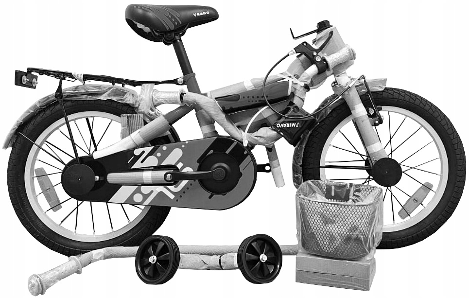 ROWEREK DZIECIĘCY 16 CALI ROWER DLA CHŁOPCA KOSZYK I PROWADNIK + GRATIS Amortyzacja brak