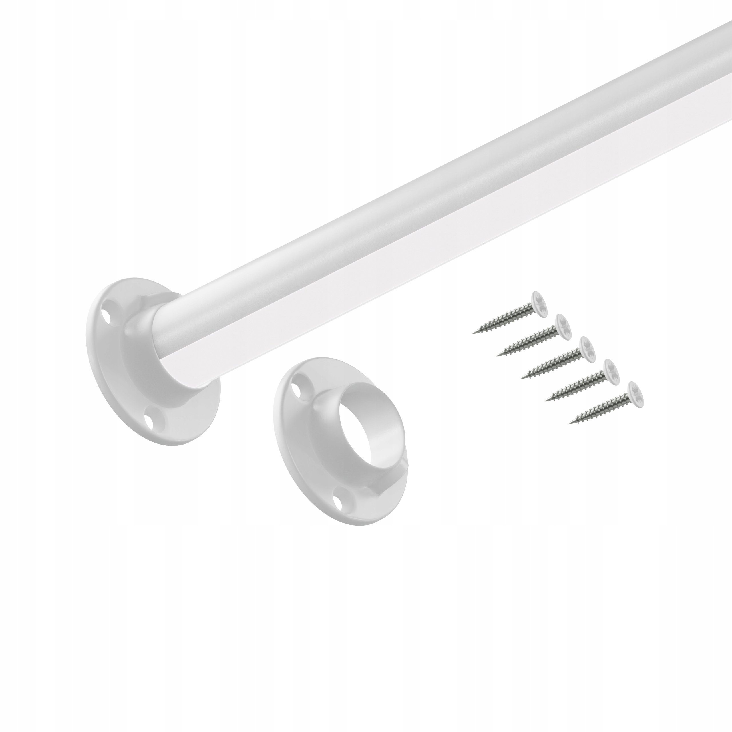 Tyč do šatní skříně na oblečení fi25mm Bílá 200 cm Led