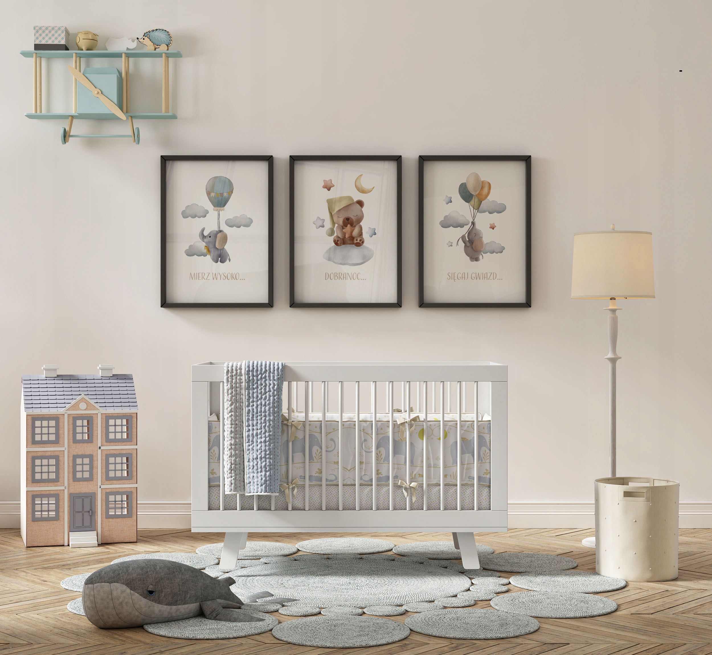 ZESTAW PLAKATY Z MODLITWĄ METRYKĄ DLA DZIECI 3SZT. WZORY FORMAT A4 PREZENT Długość 29.7 cm