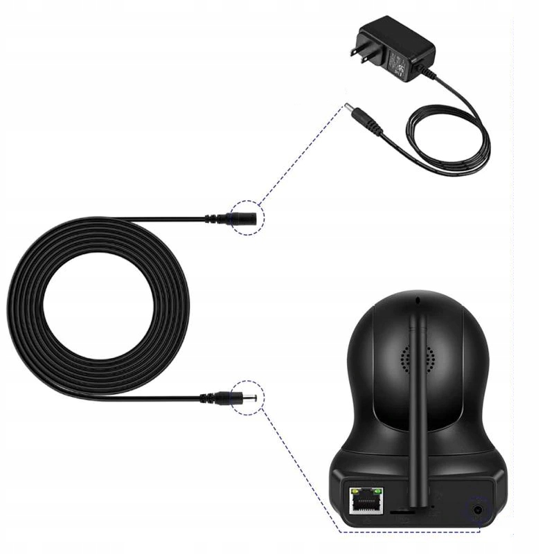 PRZEDŁUŻACZ DC 2,1/5,5mm DO TASMA LED KABEL 5m EAN (GTIN) 873800012876