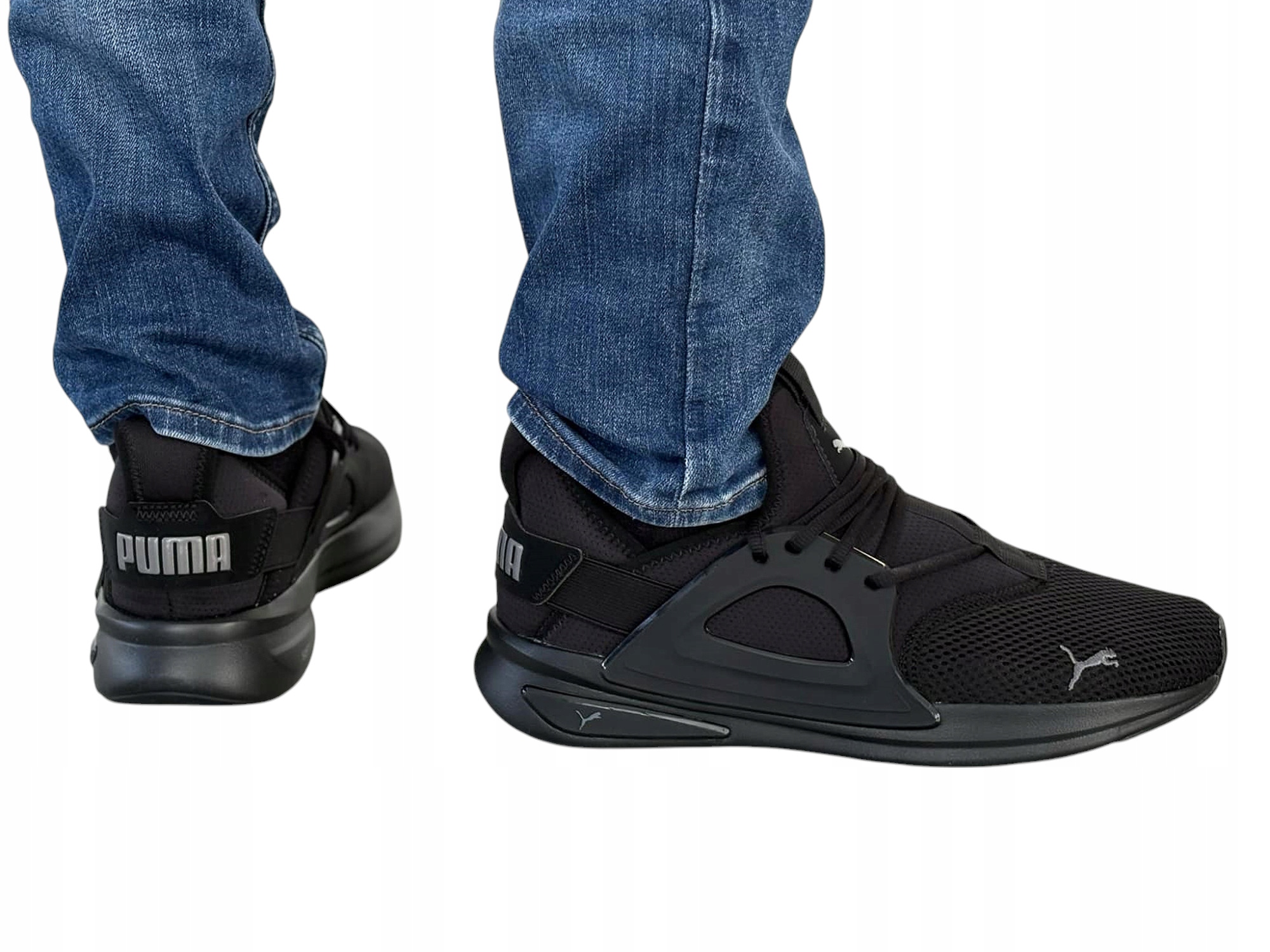 Męskie buty sneakersy sportowe Puma Enzo czarne lekkie r. 42