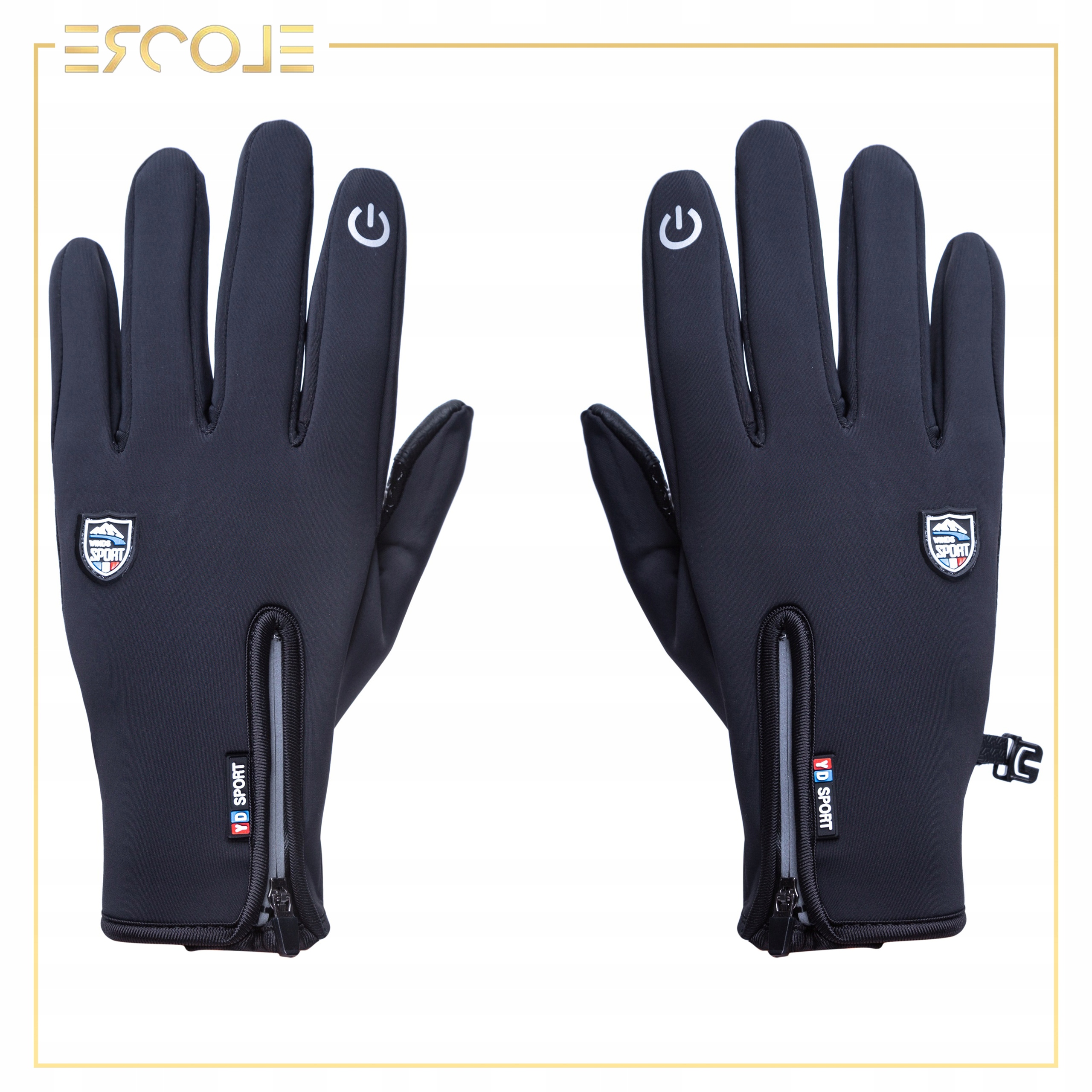 Rękawiczki dotykowe wodoodporne ocieplane odblask Marka Ercole