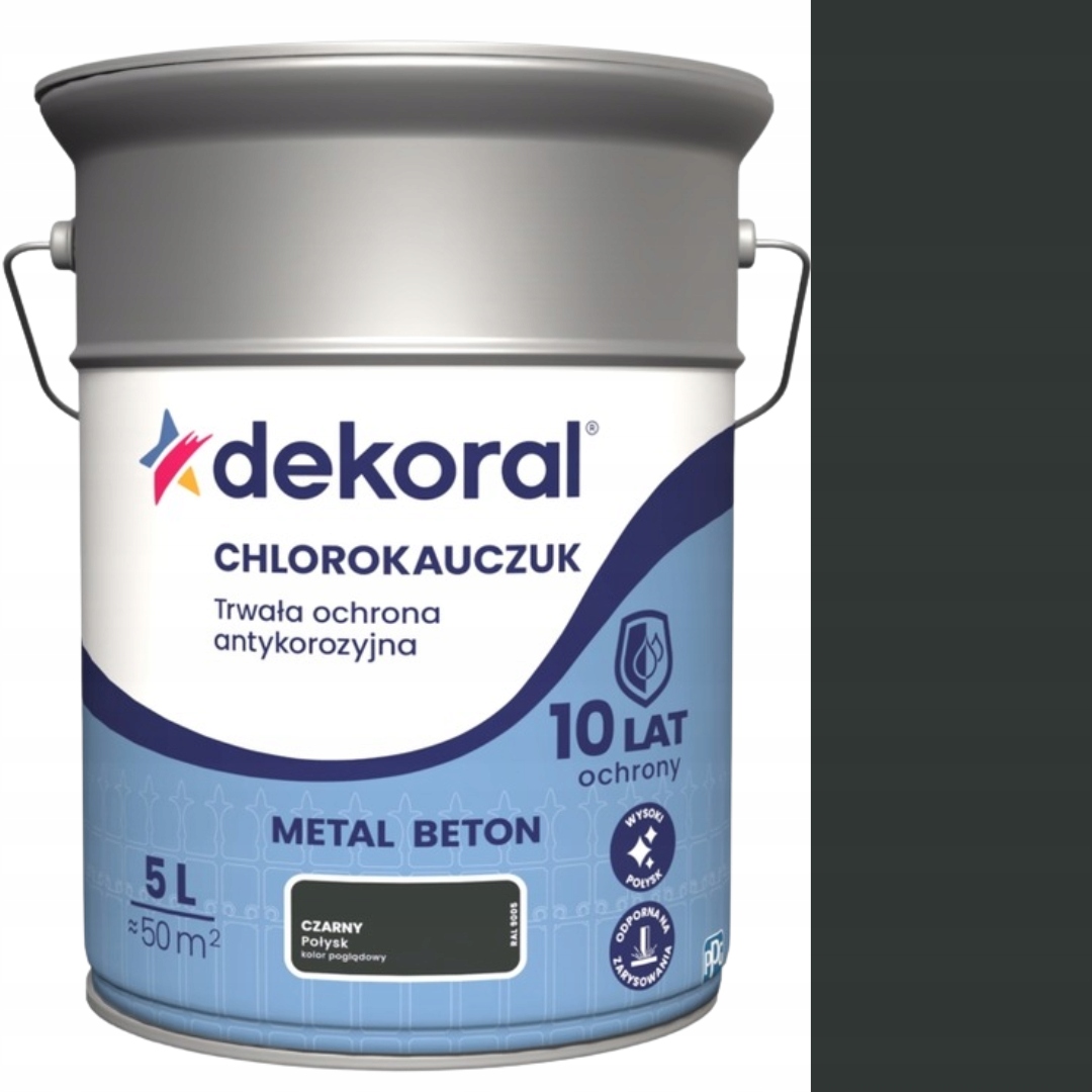 Dekoral Chlorokaučuk Strong 5L Černý Lesk
