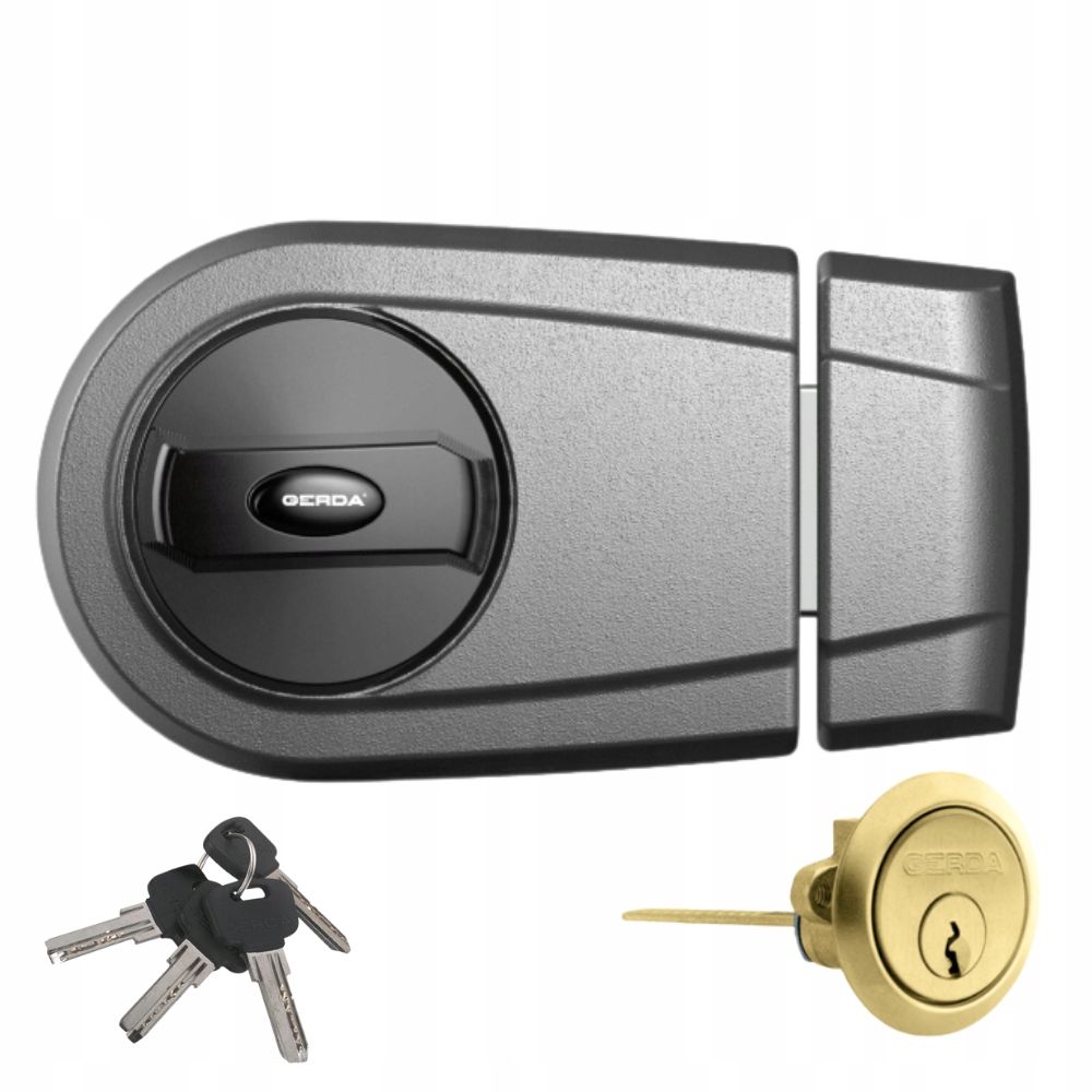Povrchový Zámek Na Dveře Gerda ZG-200S Univerzální 4 Klíče Grafit