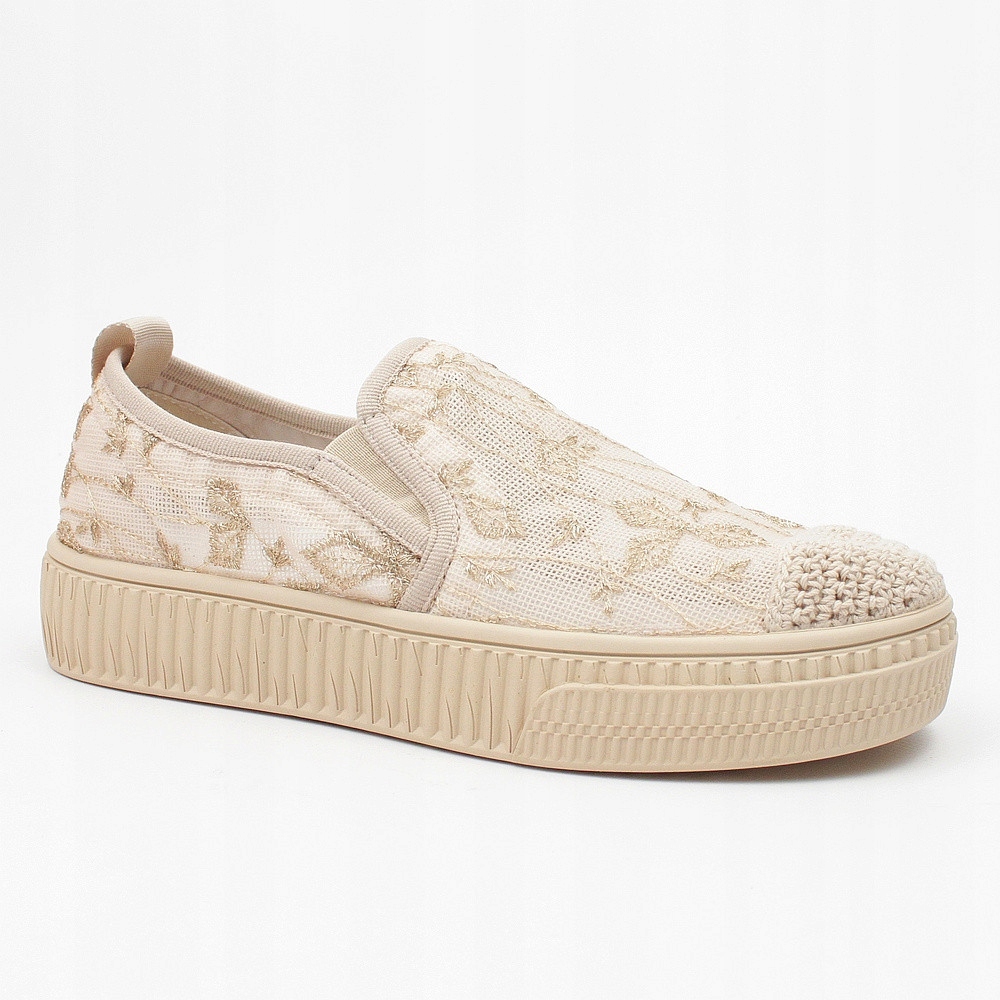 Loretta Vitale W1901 Béžové Prolamované Tenisky vel. 39