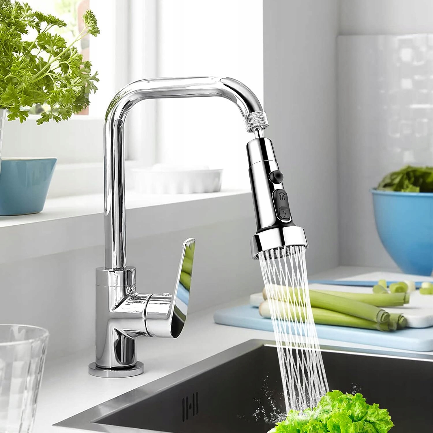 Nasadka do Kranu Kuchennego, Głowica Kranu Obrotowa, Wielofunkcyjny Kran Wysokość 86 mm