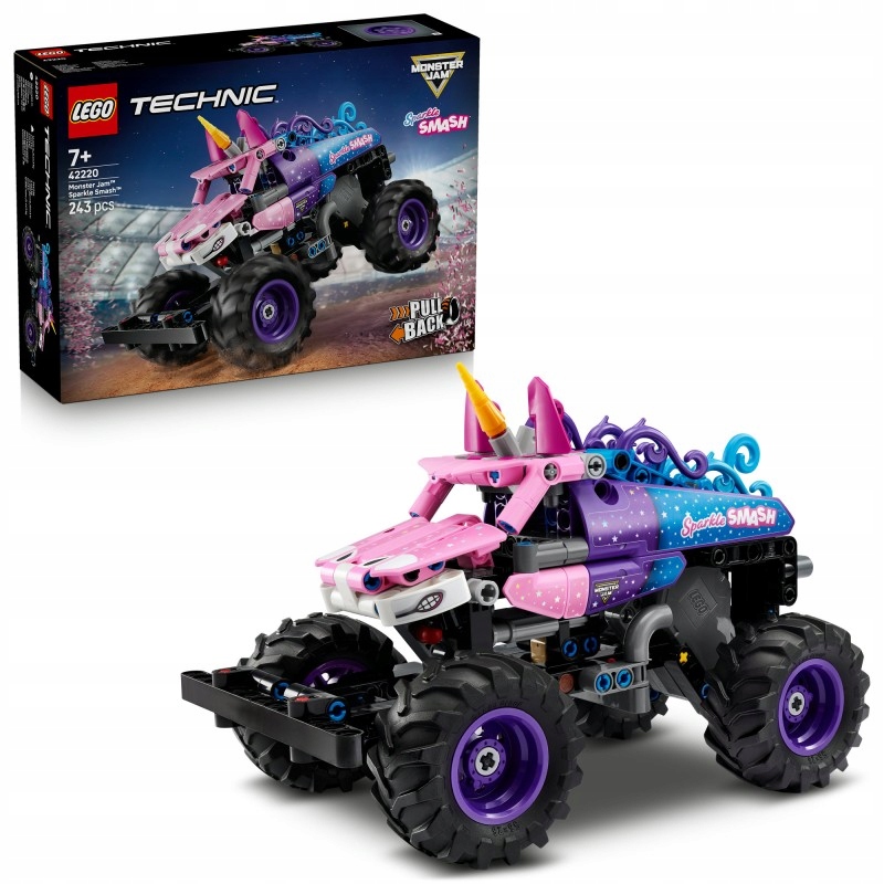 Lego 42220 Technic Monster Jam Sparkle Smash s natahovacím motorem