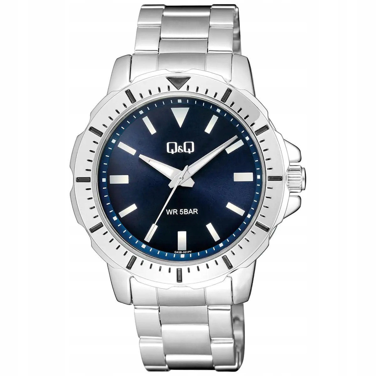 Pánské Hodinky Qq Q43B-001P stříbrný náramek