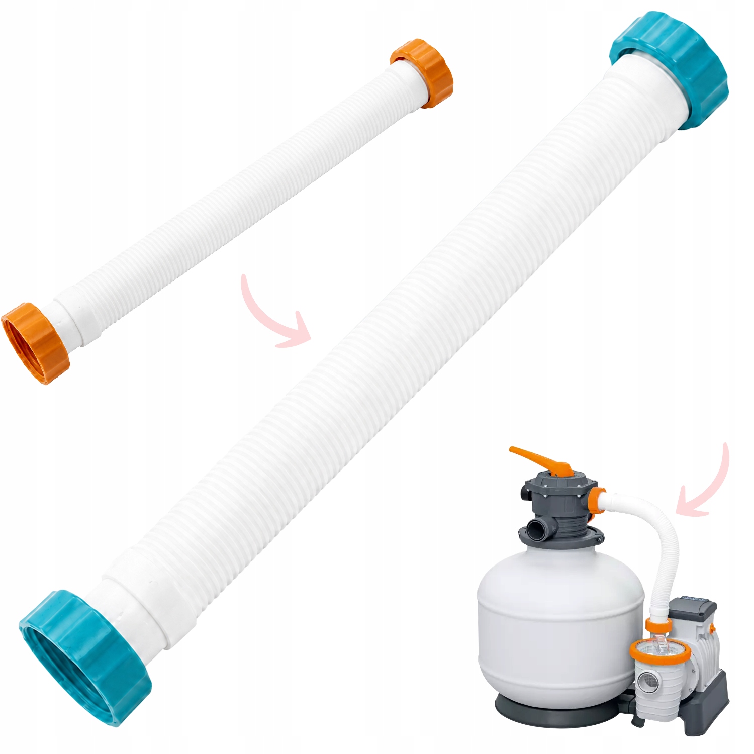 Originální krátká hadička trubka pro pískovou pumpu 58499 Bestway 38 mm