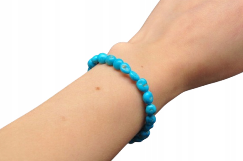 * Tyrkysová Arménie Náramek Přírodní Kameny Velmi Dobrá Kvalita Č. 33 *