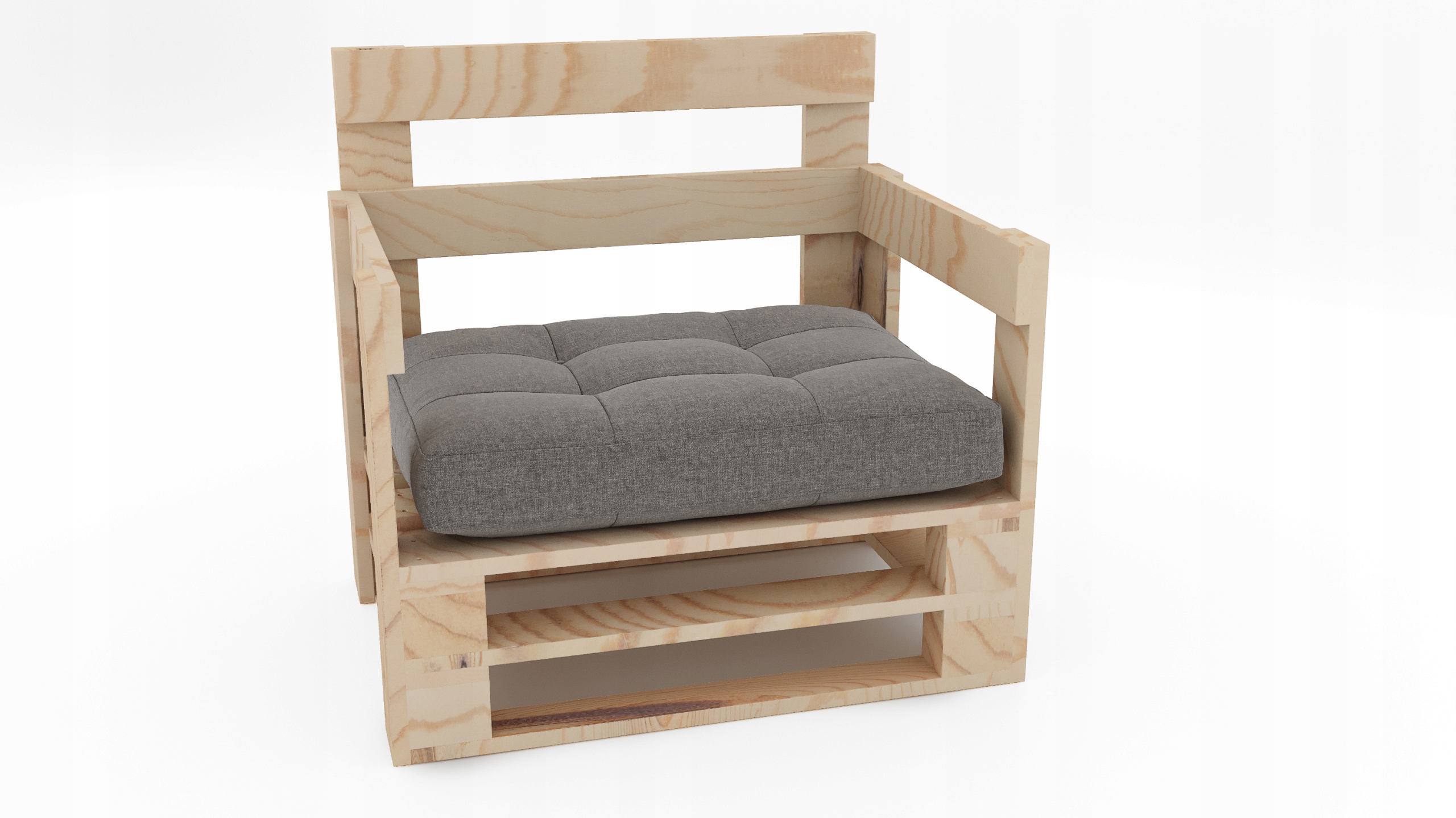 Nábytek z palet 80/60 cm Dřevěné křeslo (Mpe-F-8/6N)