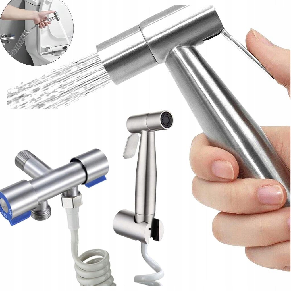 BATERIE RĄCZKA SŁUCHAWKA PRYSZNICOWA BIDETOWA MYJKA BIDETKA +WĄŻ 2M