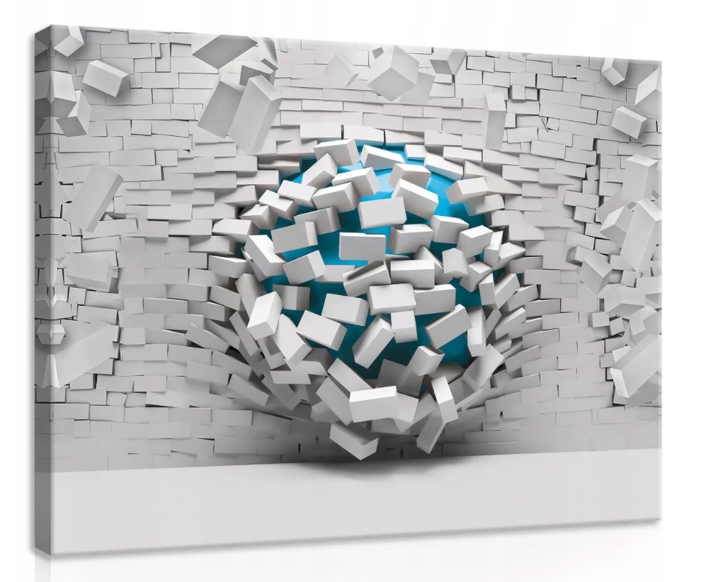 Obraz 100x75 Ruina Průlom Síla Energie Dynamika Zeď Výbuch