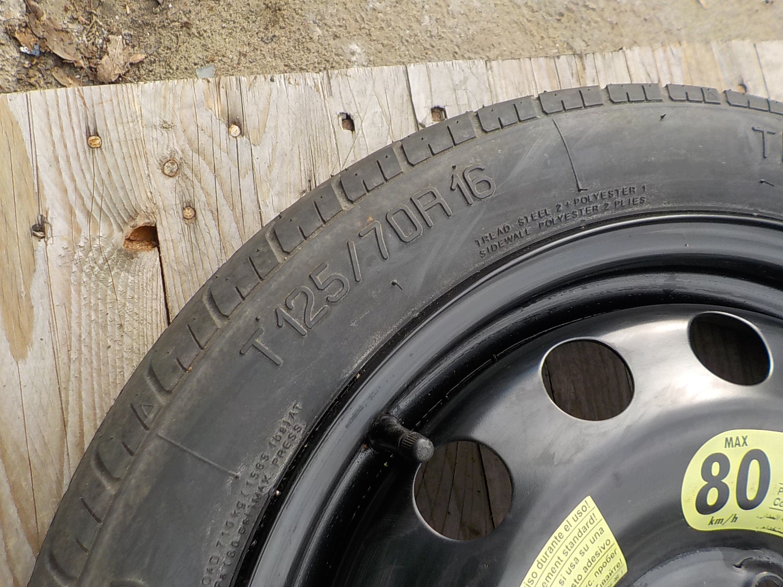 GOLF VII AUDI A3 8P LEON III roue de secours R16 5x112