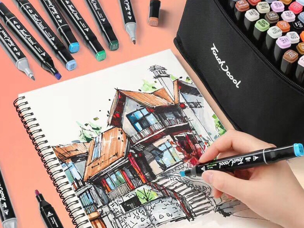 Markery alkoholowe 40szt touch zestaw torba etui Bohater / Bajka brak