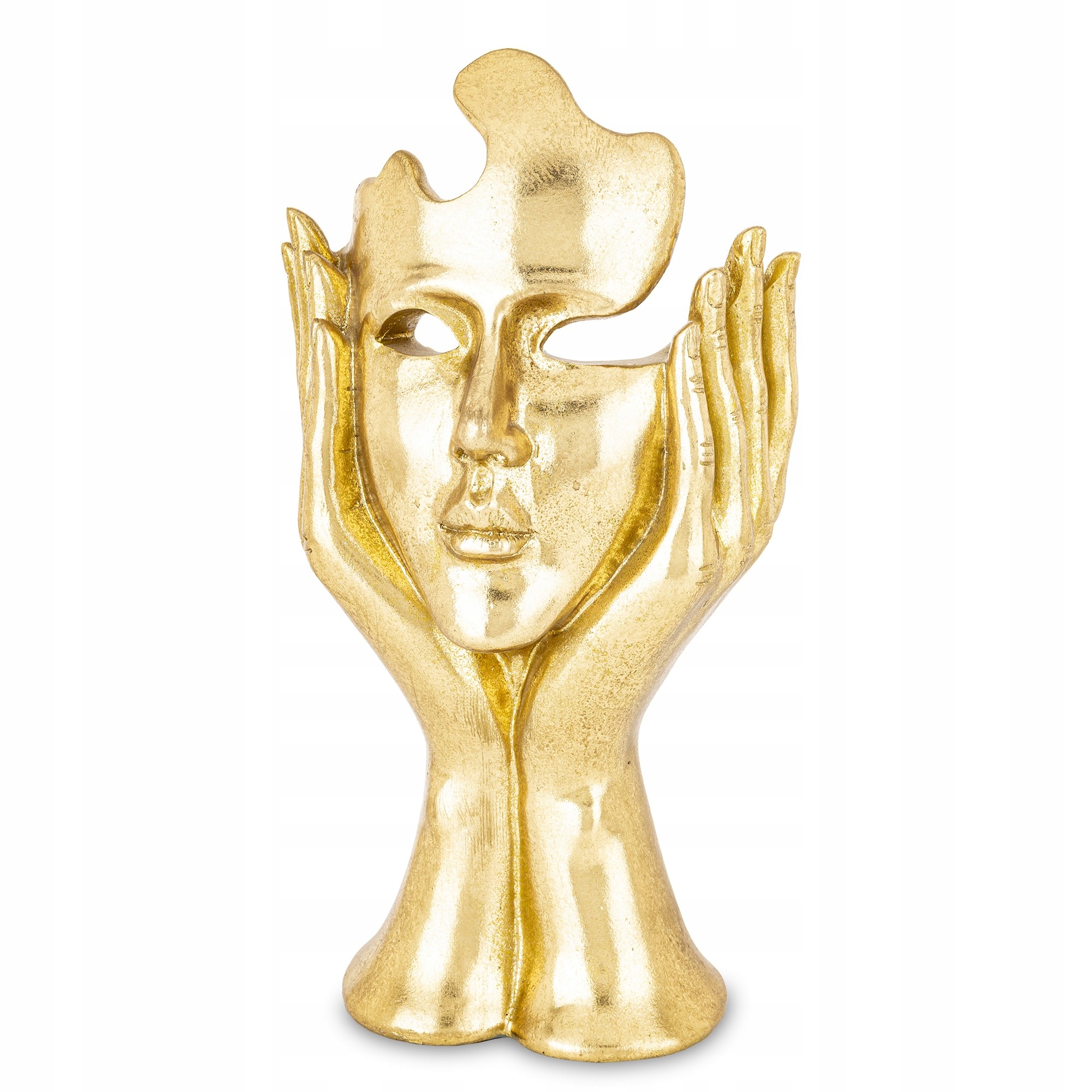 Figura figurka maska umělecká tvář zlatá moderní ozdoba minimalismus