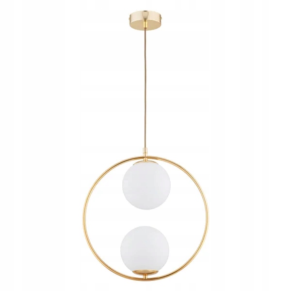 Moderní závěsná lampa Avia Alfa zlatá 2xE14 10W mosazná