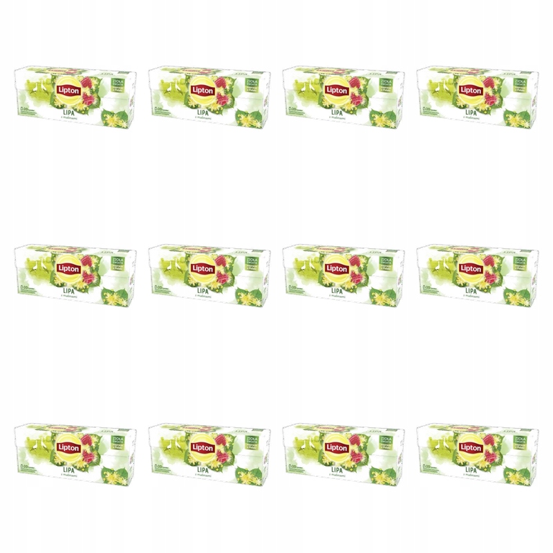 Lipton Čaj Lipa s malinami 20 sáčků X12