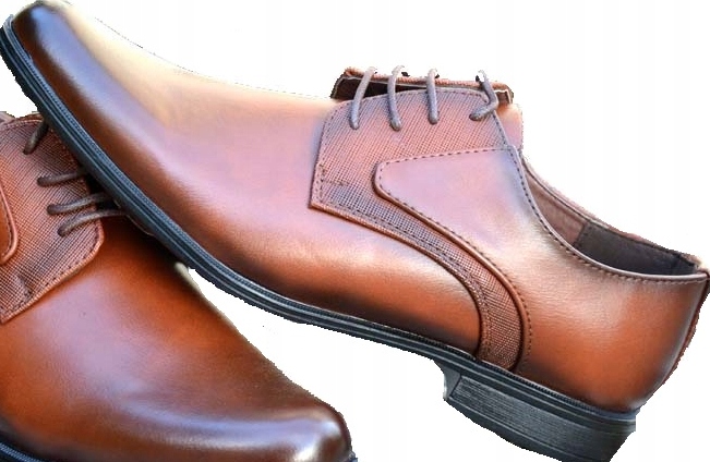 Buty Męskie Wizytowe Do Garnituru Na Komunię Studniówkę Wesele 475 E. Skóra