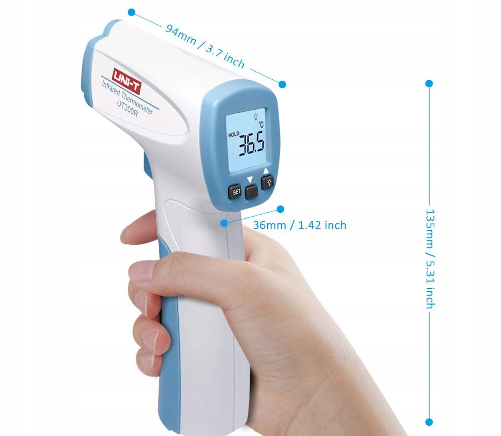 UT300R bezdotykowy termometr cyfrowy UniT pirometr Stan opakowania oryginalne