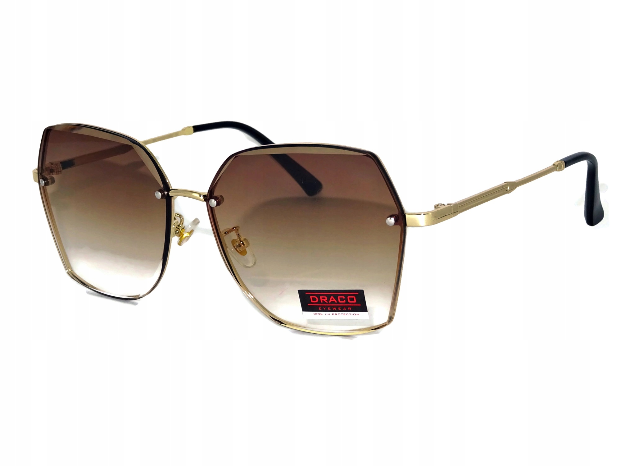 

Cieniowane Okulary Słoneczne Damskie UV400 Brązowe