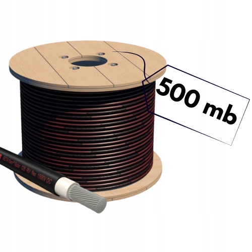 Kabel Leoni 4 mm2 červený Ohnivzdorný celá role 500 m