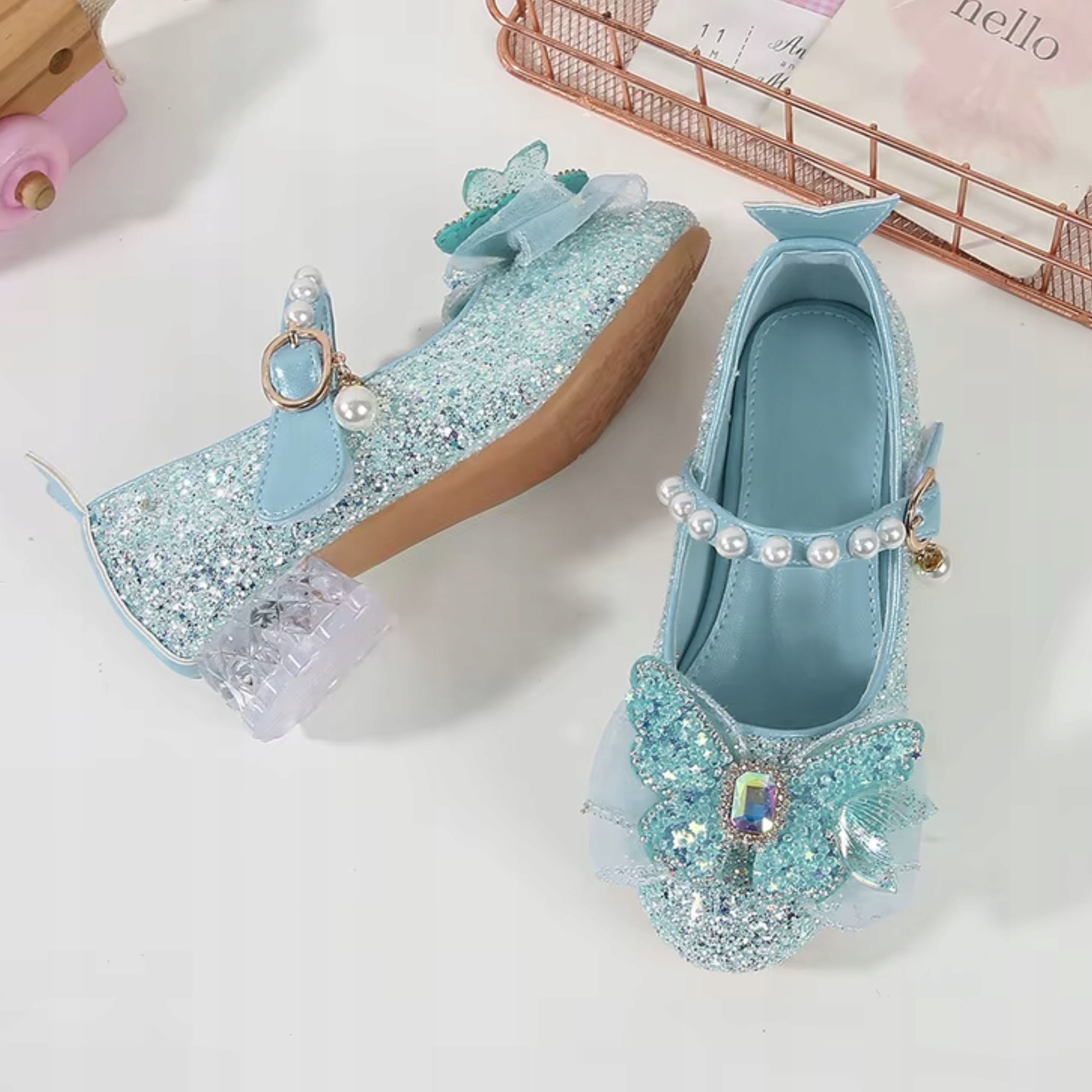 CSILLOGÓ PAPUCS BALERINACIPŐ KISLÁNYNAK KÉK 29-ES Szín kék