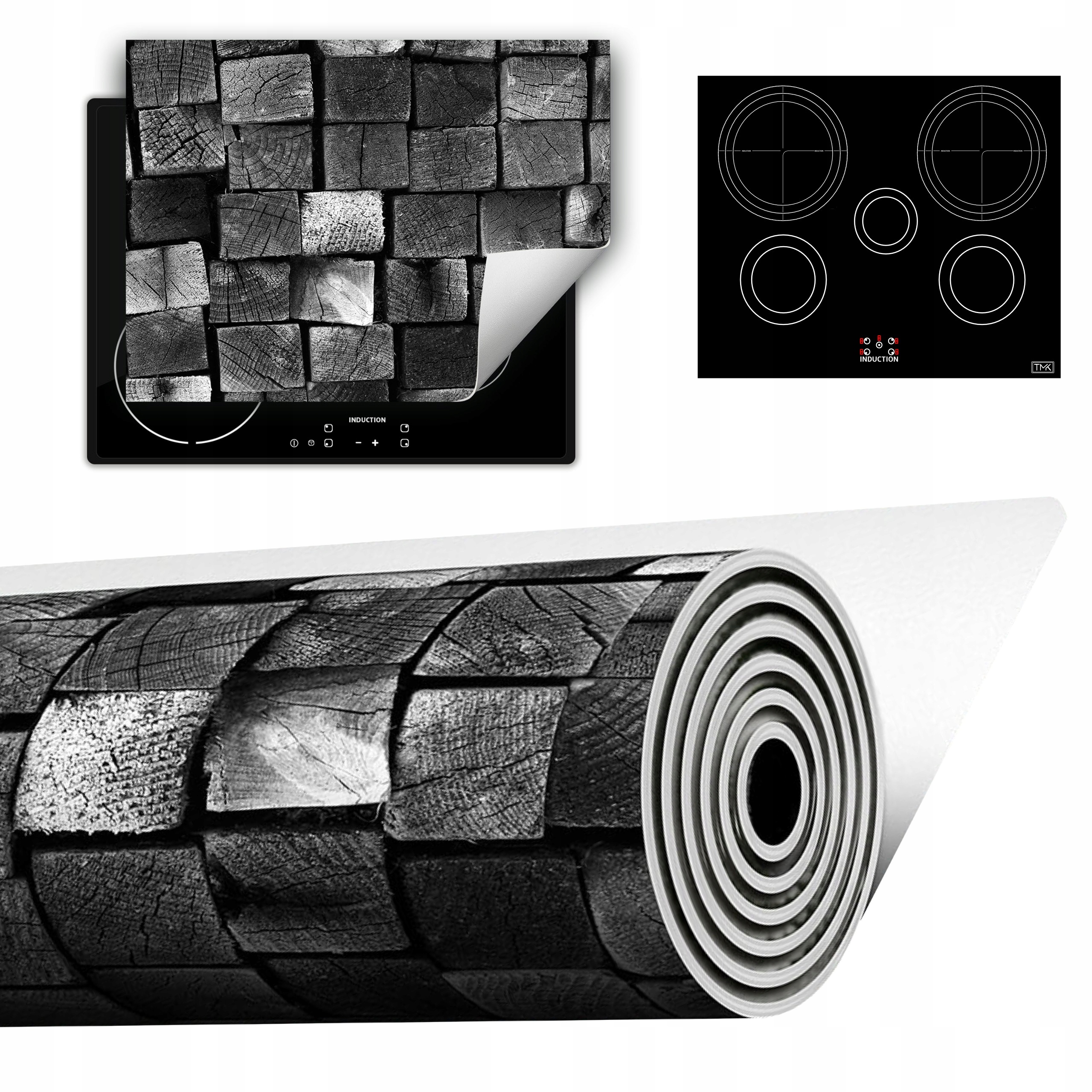Vinylová Podložka Do Kuchyně Více Místa 70x52 šedá dřevo