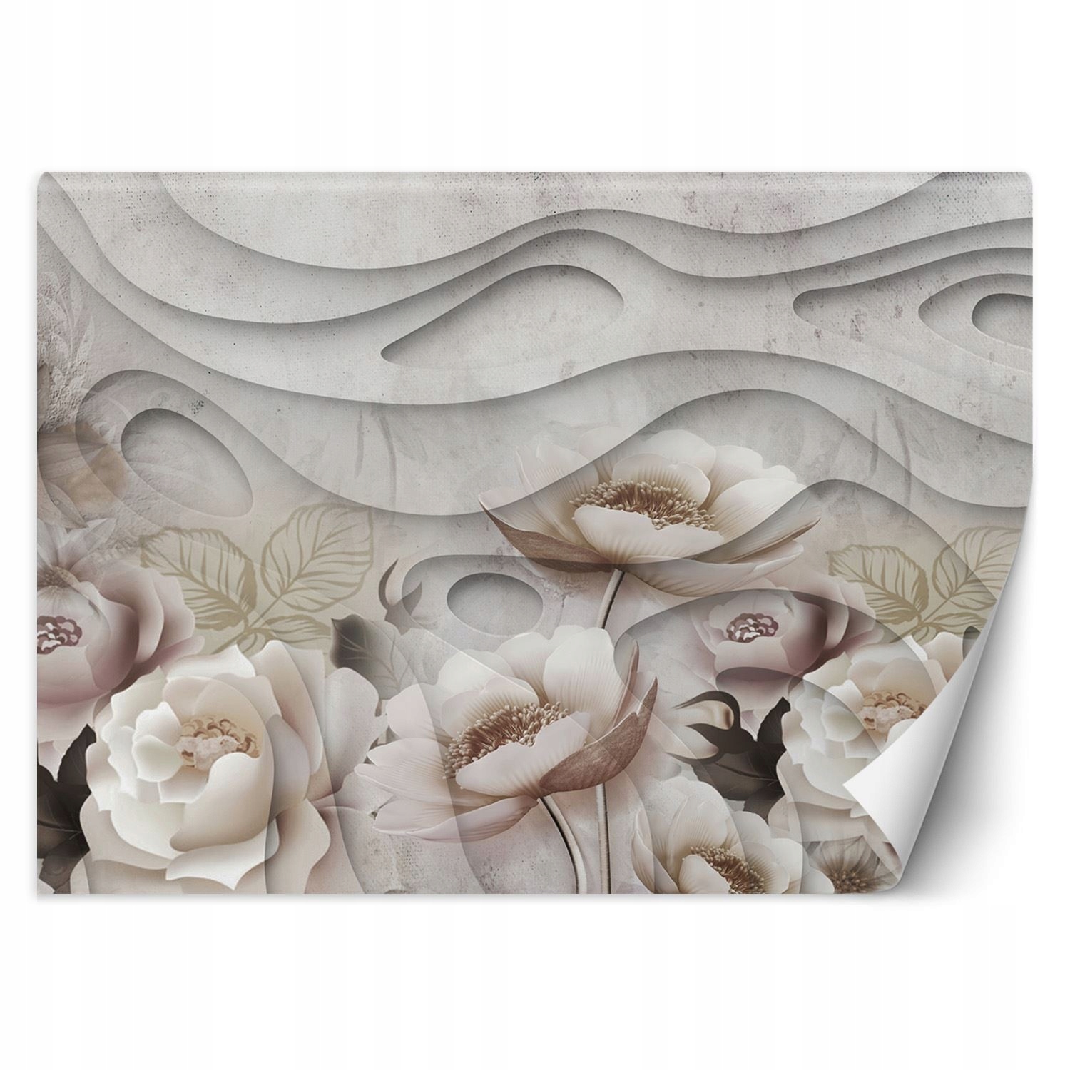 Fototapeta Květiny beton abstrakce 368x254