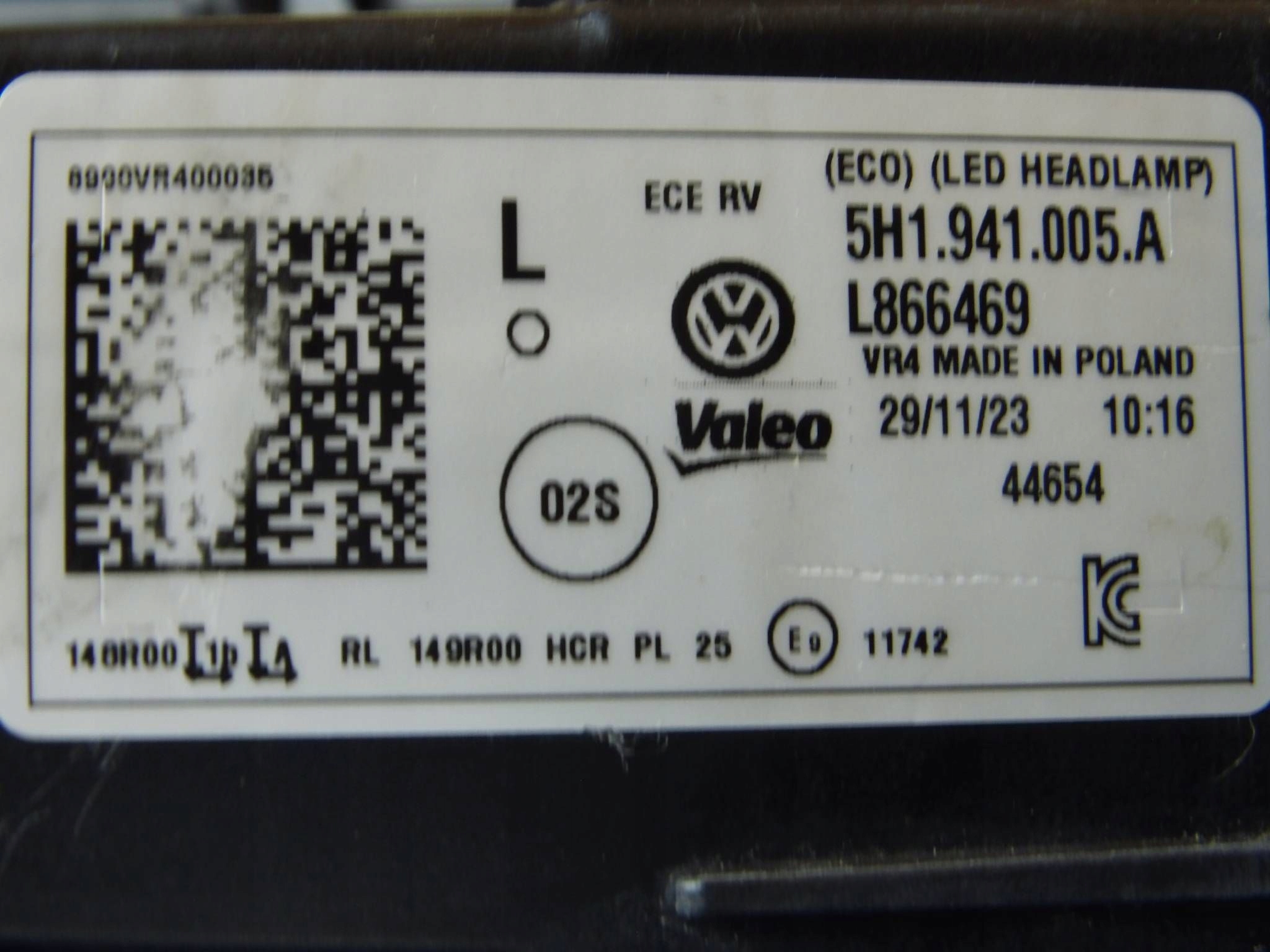 Volkswagen Golf VIII 2023+ LIFT light left front front left 5H1941005A
