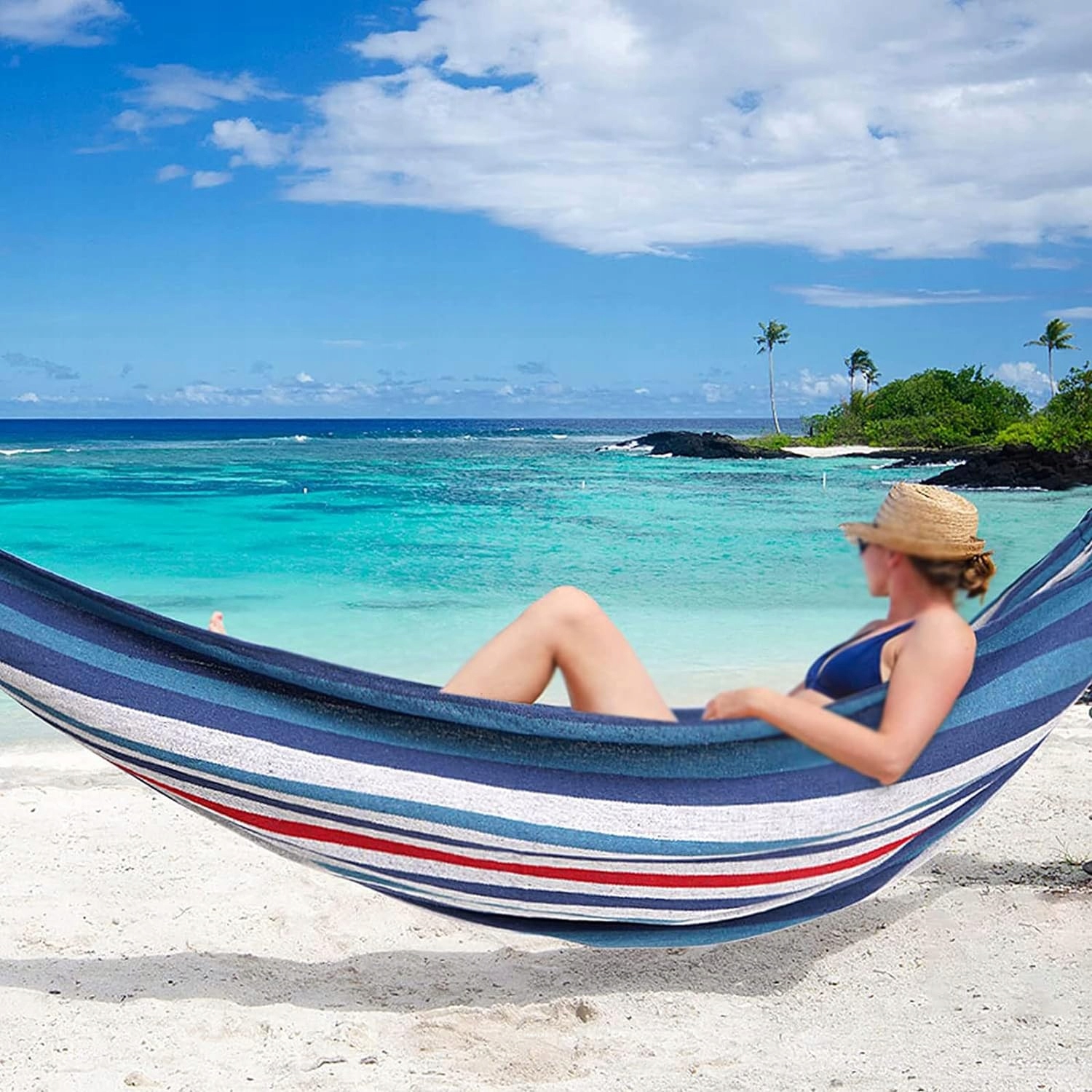 HAMAK OGRODOWY DUŻY DWUOSOBOWY TURYSTYCZNY BRAZYLIJSKI MOCNY XXXL Model Creative EM-ART