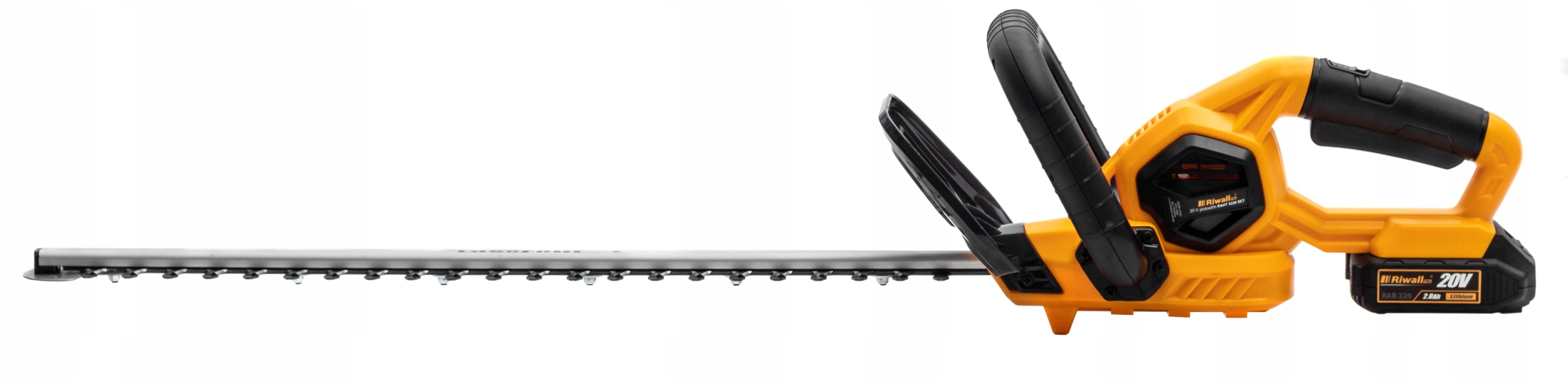 Akumulatorowe Nożyce Do Żywopłotu 20V 2Ah Zestaw Krzewów Gałęzi Sekator AKU Marka Riwall