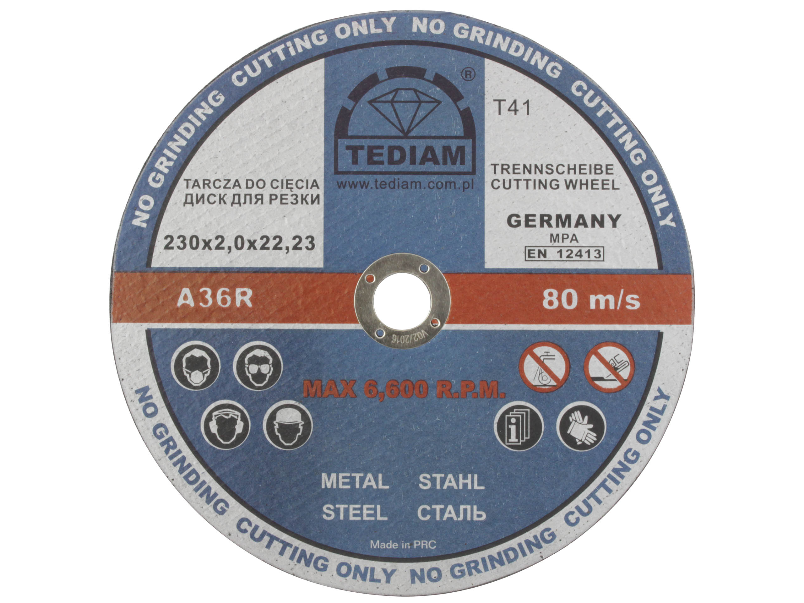 

Tarcza Korundowa Do Cięcia Metalu 230x2.0 Tediam