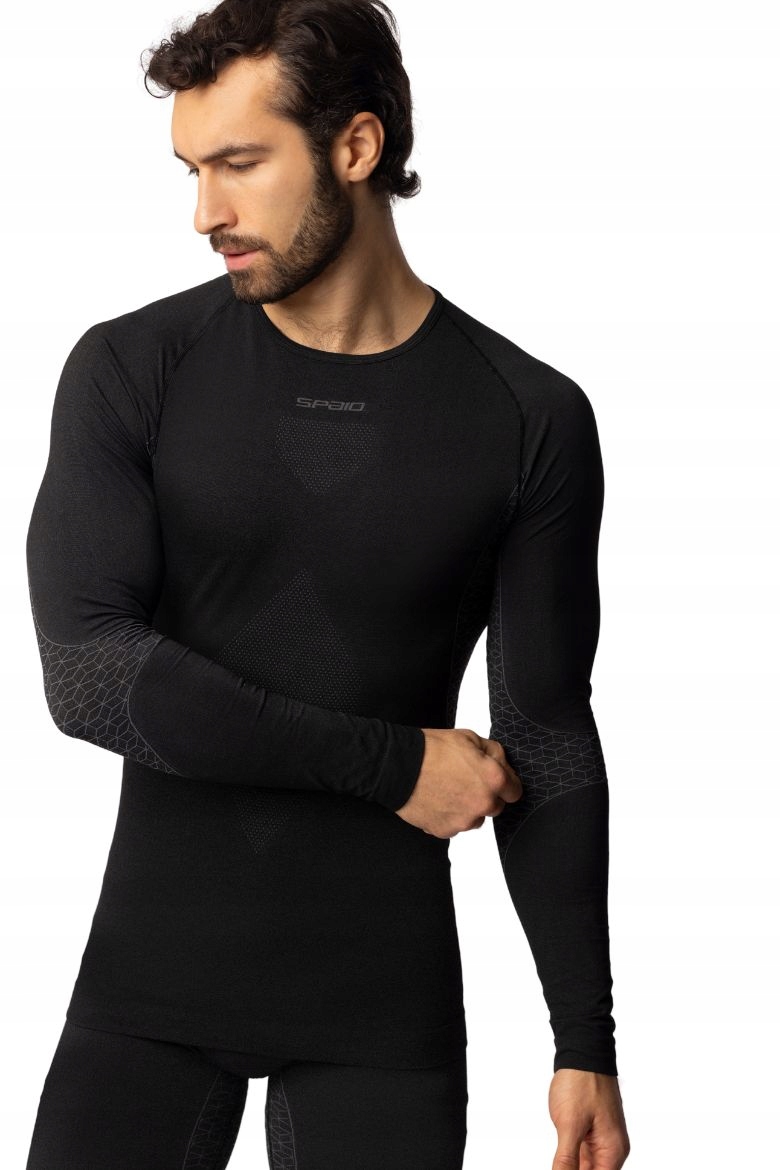 KOSZULKA TERMOAKTYWNA MOTOCYKLOWA MĘSKA SPAIO BREEZE NA LATO BLACK/GRAY XXL