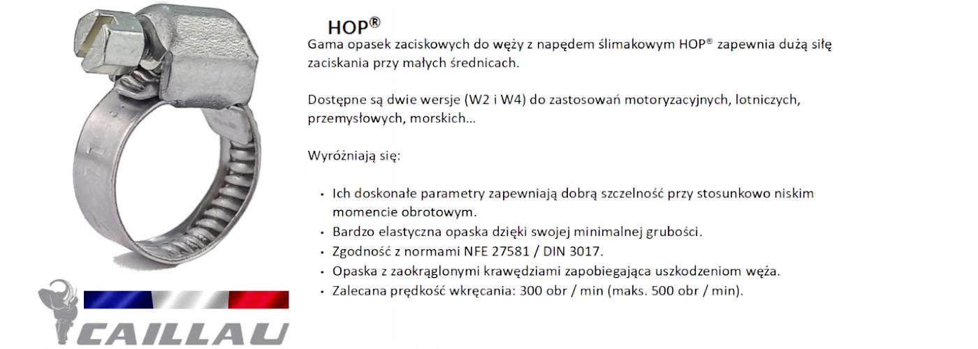 Opaska Obejma Zaciskowa 7 11 5 mm 100 SZT HOP Producent code HOP7115100