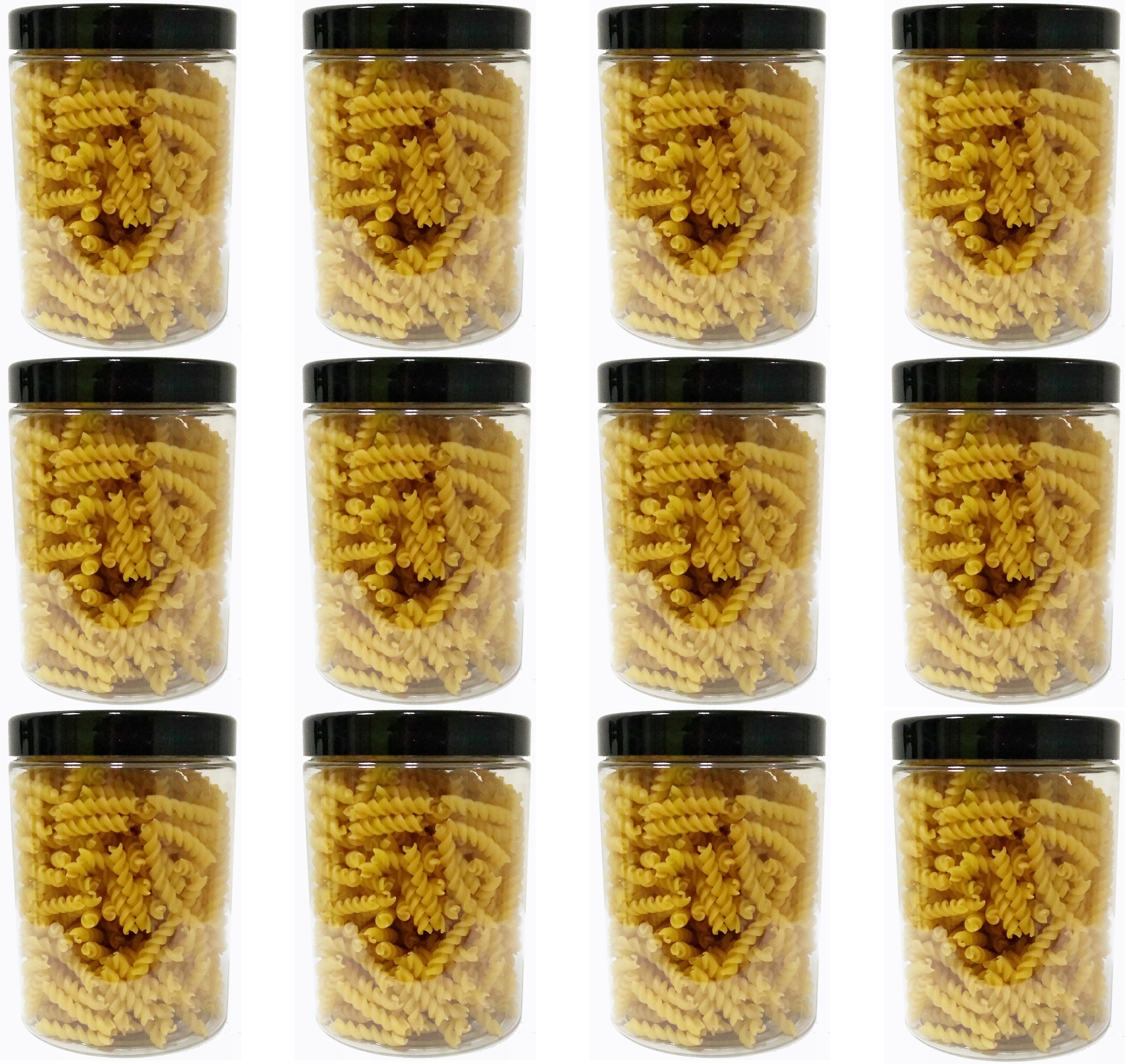

12x Pojemnik słoik 1L na makaron płatki 1000ml Pet