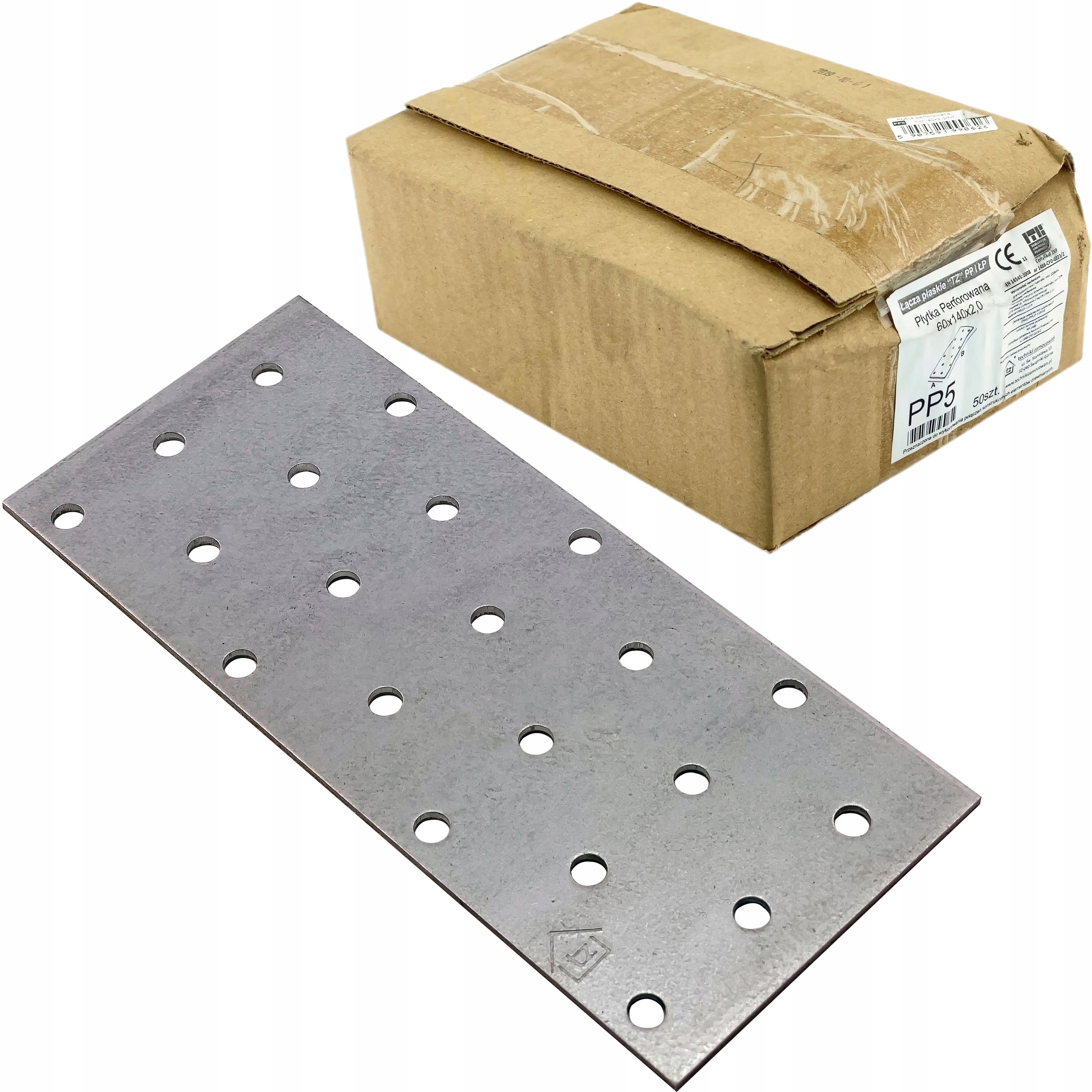 Perforované dlaždice 60x140 x 2 mm 50 ks Tesařské spojky ploché PP5