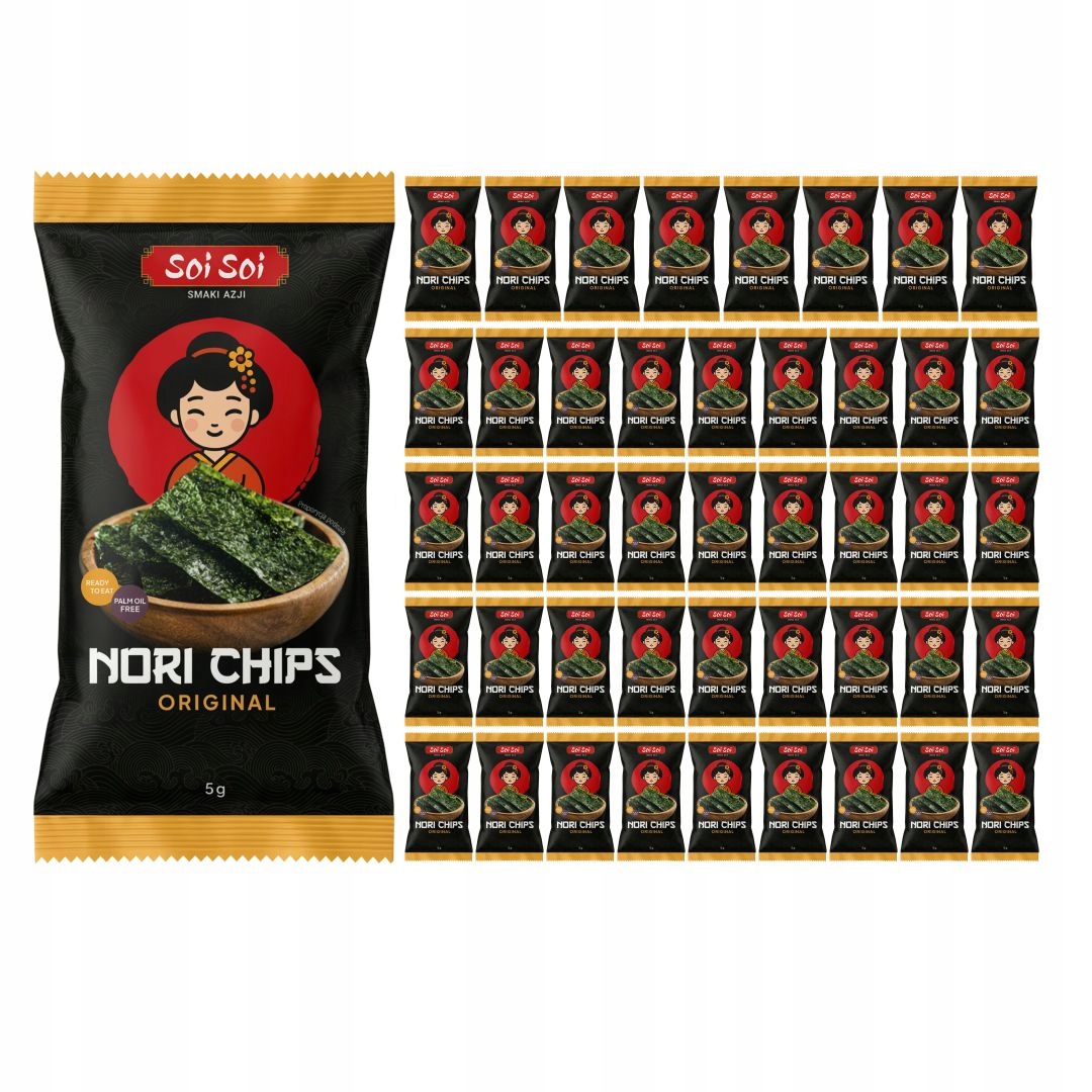 Chipsy Nori Snacki Original 45 x 5 g, Soi Soi