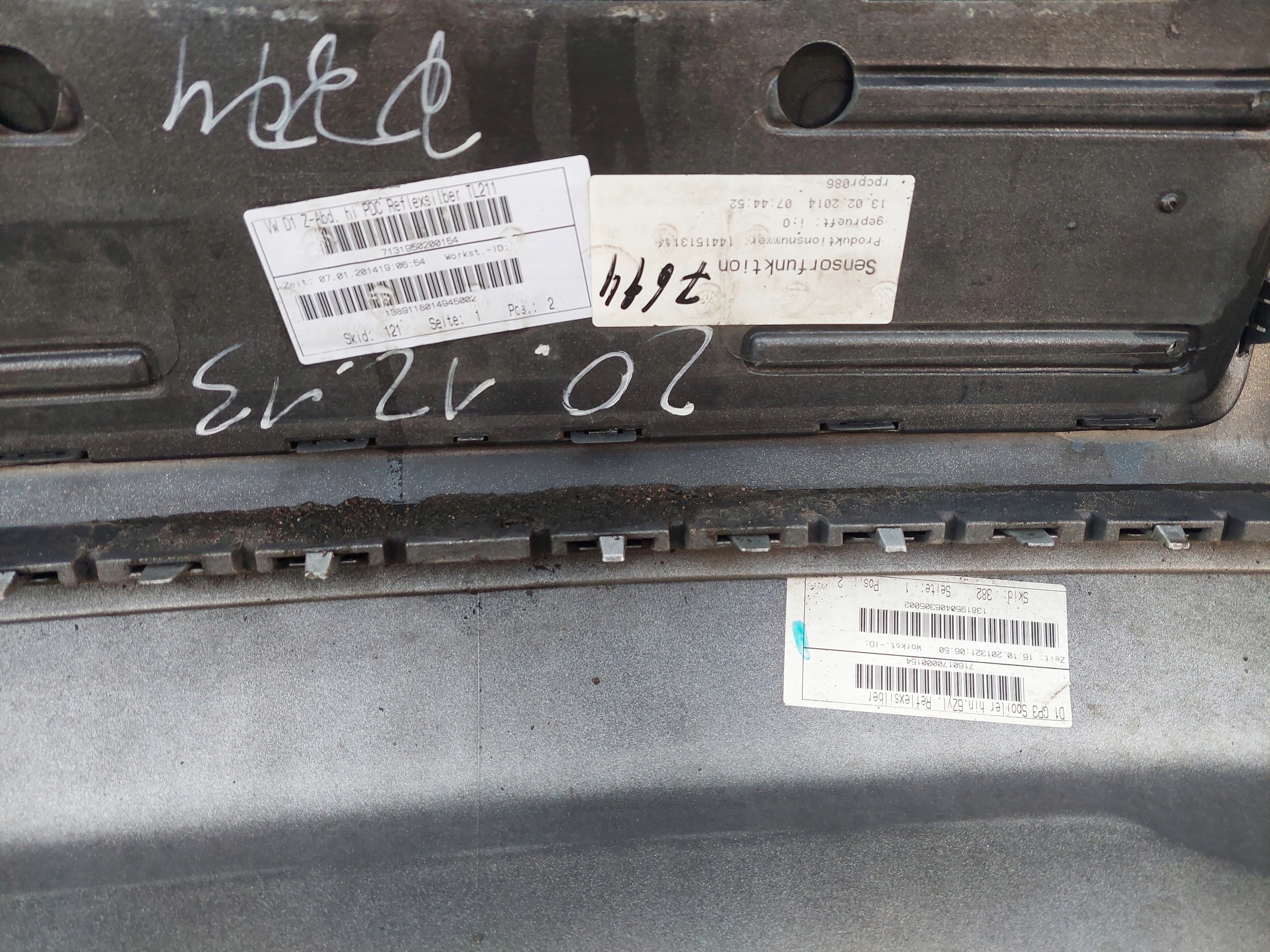 bumper rear part rear PDC complete VW PHAETON LIFT LA7W