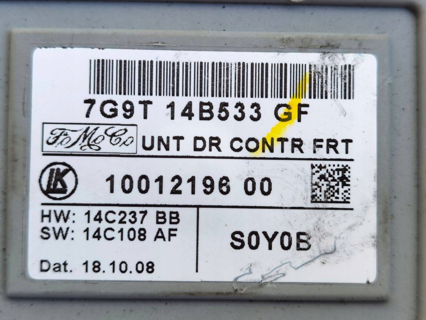 module door front left side Jaguar XF 250 2009 7G9T14B533GF