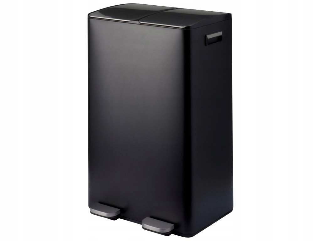 Dvojkomorový odpadkový kôš Sector s pedálom, 2 × 30 l