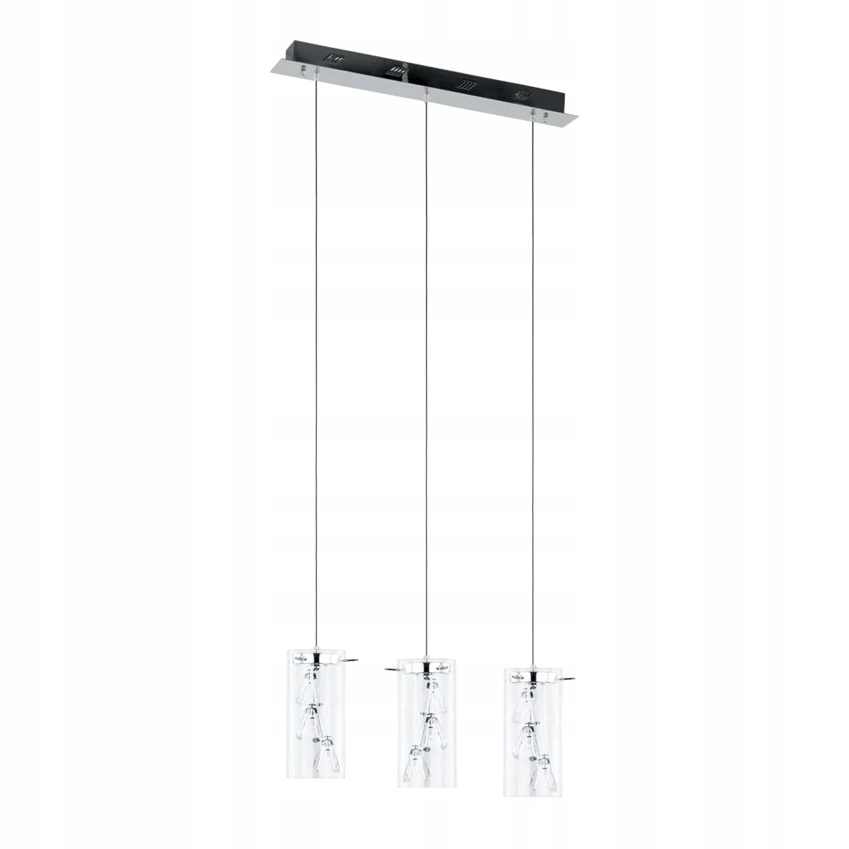 Závěsná lampa lustr Italux s chromovými krystaly