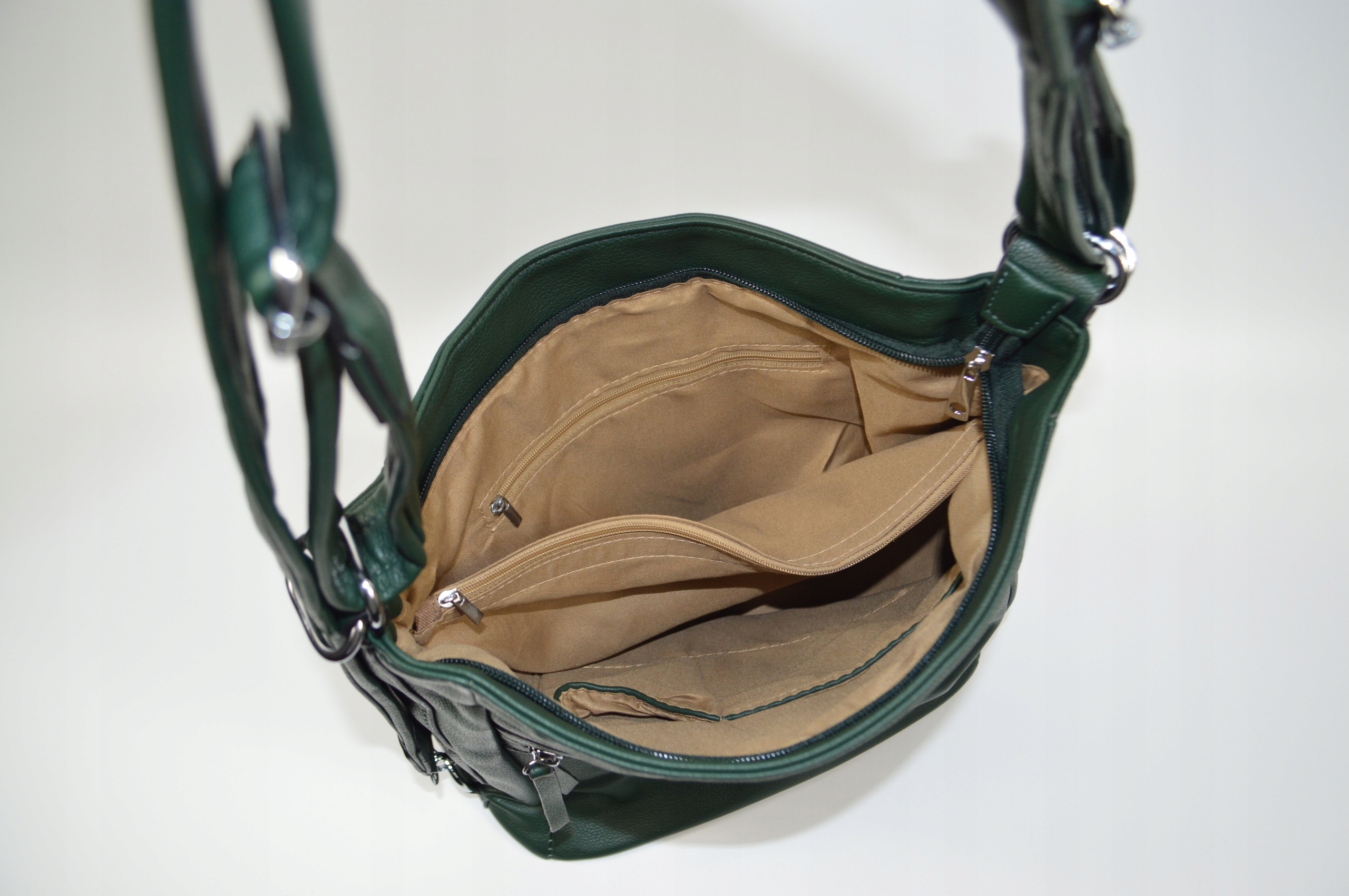 DUŻA POJEMNA TOREBKA DAMSKA LISTONOSZKA WOREK TORBO-PLECAK Styl miejski