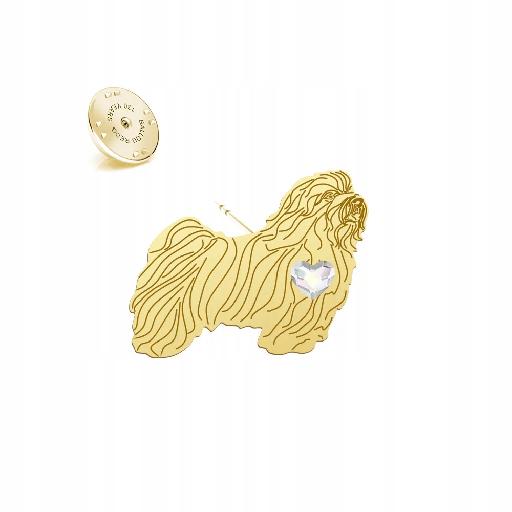 Odznak se psem Havanese Zlatá 925 Žena Dárek Dedikace Bonus